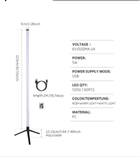 1PC RGB Floor Lamp – Scandinavian Style